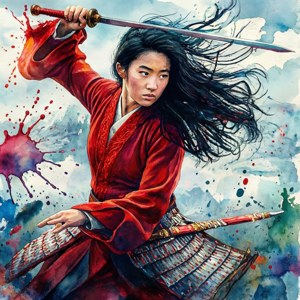 Watercolor Mulan