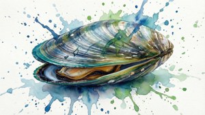 Watercolor Mussel
