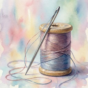Watercolor Needle Thread
