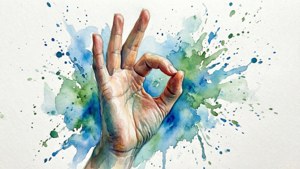 Watercolor OK Gesture
