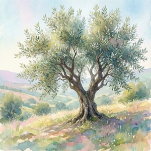Watercolor Olive