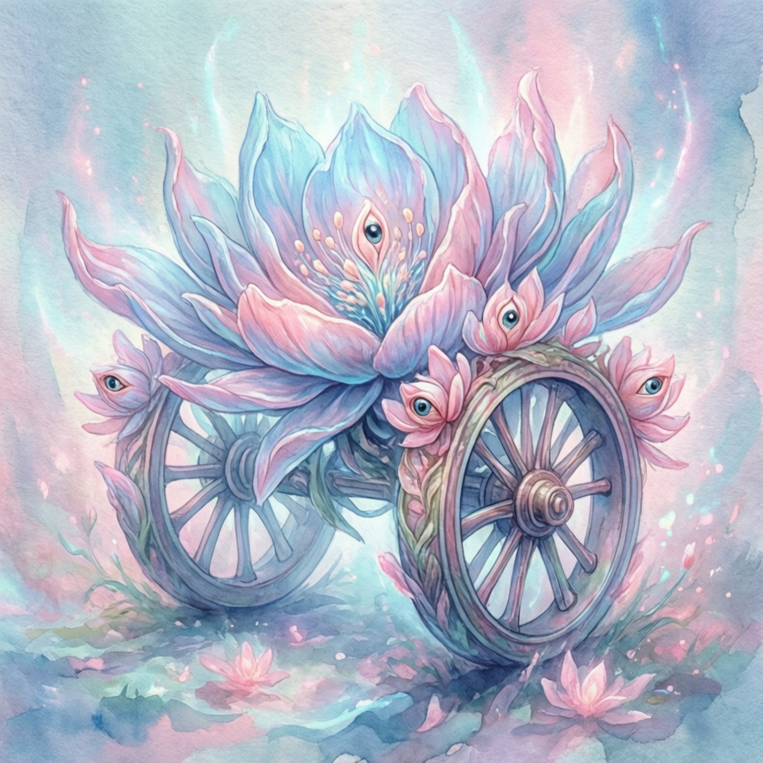 Watercolor Ophanim Bloom by Wallpapers.art Studio
