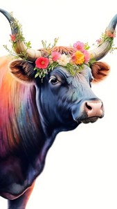 Watercolor Ox