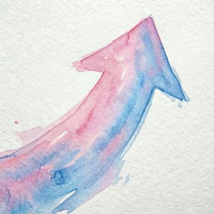 Watercolor Pastel Arrow
