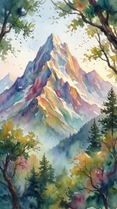 Watercolor Peak Art