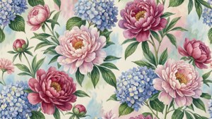 Watercolor Peonies