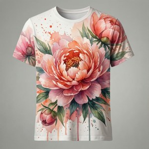 Watercolor Peony Bloom