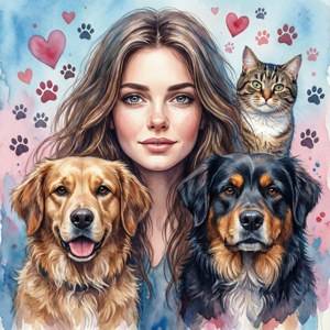 Watercolor Pet Paradise