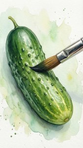 Watercolor Pickle Art