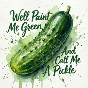 Watercolor Pickle Art