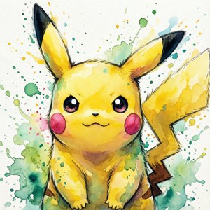 Watercolor Pikachu