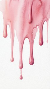Watercolor Pink Drip Minimal