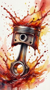 Watercolor Piston Art