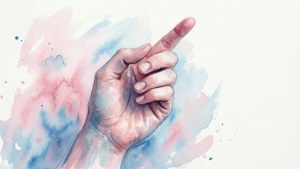Watercolor Pointing Hand