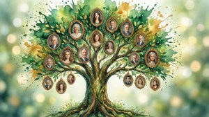 Watercolor Portrait Tree