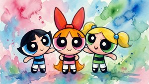 Watercolor Powerpuff