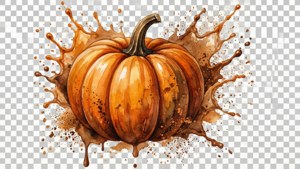 Watercolor Pumpkin Spice Splash