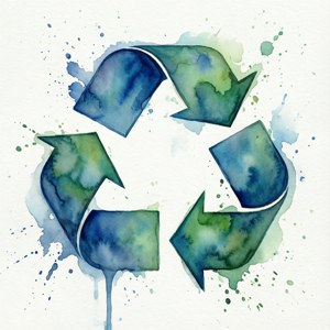 Watercolor Recycle
