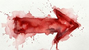 Watercolor Red Arrow