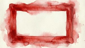 Watercolor Red Frame