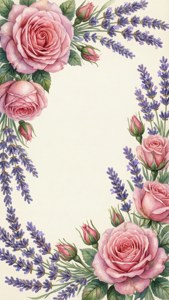 Watercolor Rose Corner