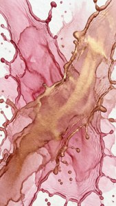 Watercolor Rose Gold Splash