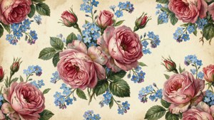 Watercolor Rose Pattern