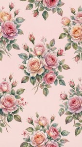 Watercolor Rose Seamless