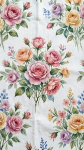 Watercolor Rose Sheet