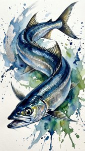 Watercolor Saury