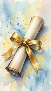 Watercolor Scroll Art