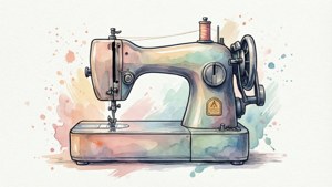 Watercolor Sewing Machine
