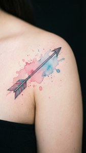 Watercolor Shoulder Arrow