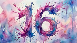 Watercolor Sixteen Splash
