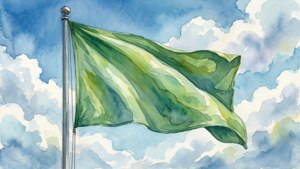 Watercolor Sky Flag