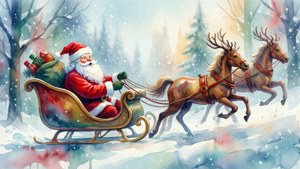 Watercolor Sleigh