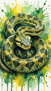 Watercolor Snake