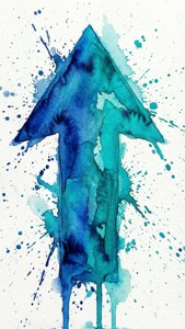 Watercolor Splash Arrow