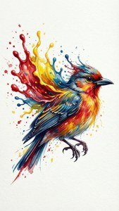 Watercolor Splash Bird