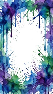 Watercolor Splash Border
