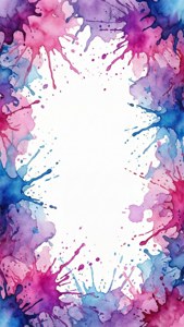 Watercolor Splash Border