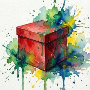 Watercolor Splash Box