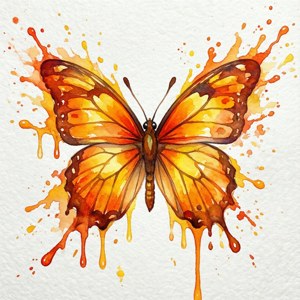 Watercolor Splash Butterfly