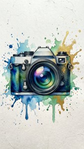 Watercolor Splash Camera Emoji