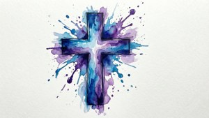 Watercolor Splash Cross