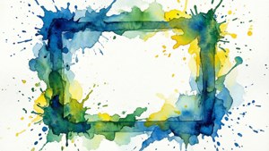 Watercolor Splash Frame