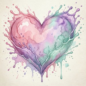 Watercolor Splash Heart