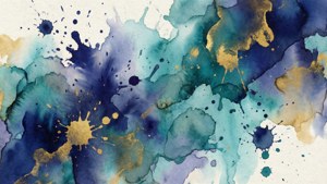 Watercolor Splash Indigo