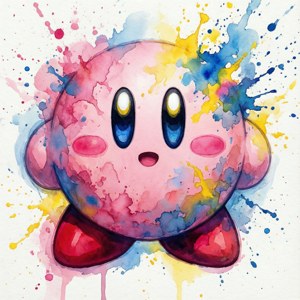 Watercolor Splash Kirby