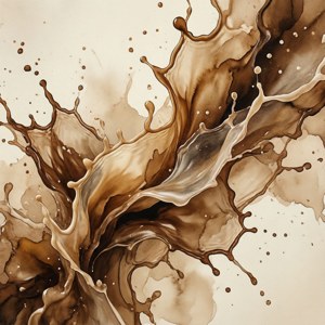 Watercolor Splash Sepia